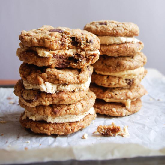 Biscoff Oatmeal Cookie Sandwiches - Recipe photo by thebatterthickens