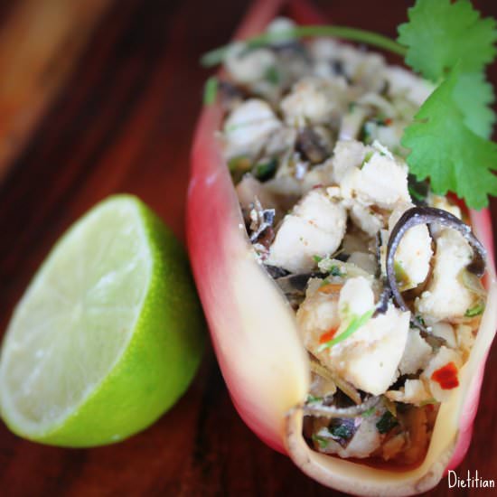 Banana Flower Salad - Recipe photo by dietitianwithoutborders