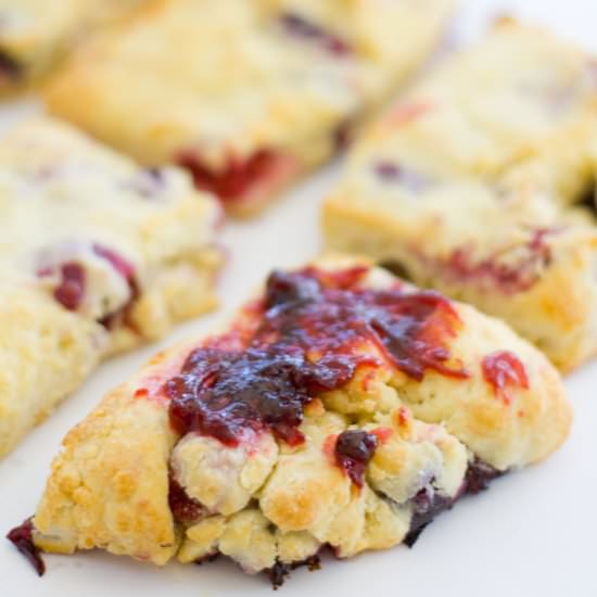Mixed Berry Biscuits - Recipe photo by a latte food