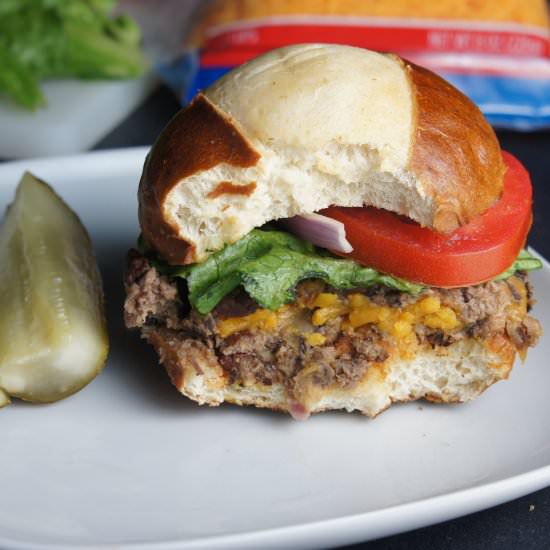 Spicy Stuffed Chili Cheeseburgers - Recipe photo by vintagezest