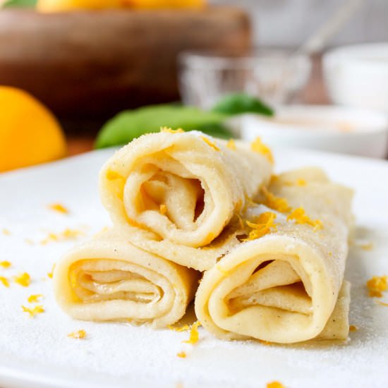 Meyer Lemon and Cardamom Crepes - Recipe photo by The Food Charlatan