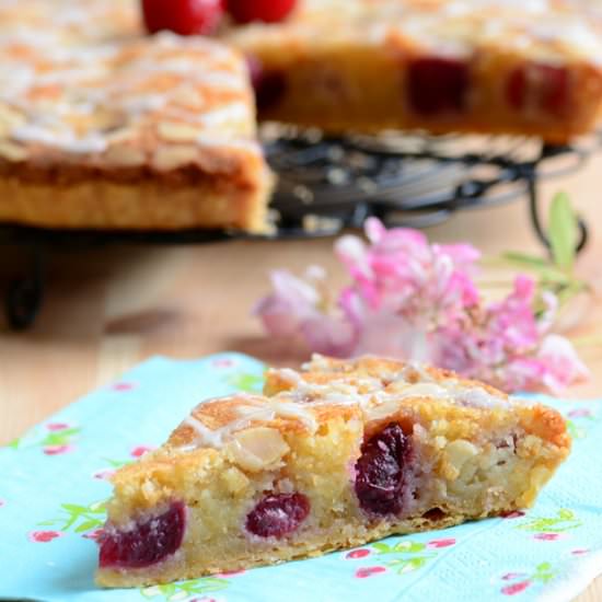 Cherry Bakewell Tart - Recipe photo by My Golden Pear
