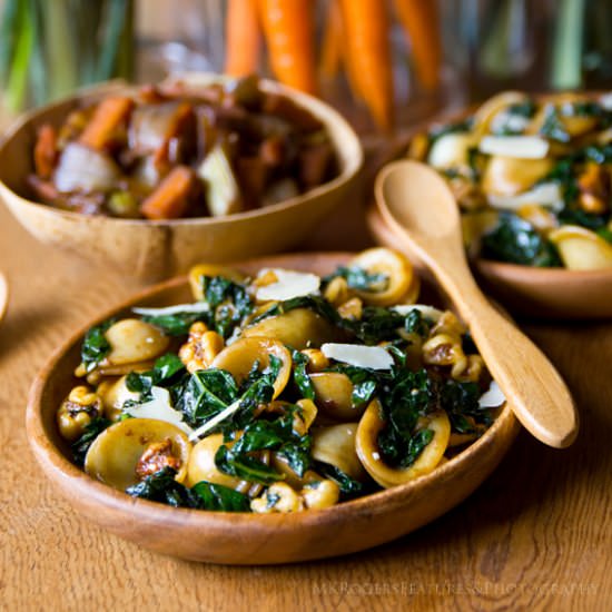 Pasta Agrodolce with Kale & Walnuts - Recipe photo by lostrecipesfound