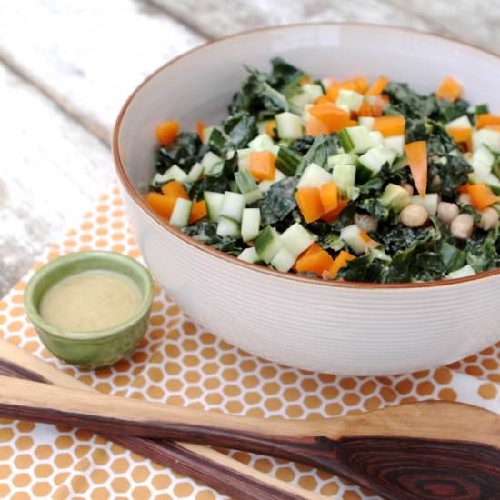 Vegan Kale Caesar Salad - Recipe photo by cinemaandspice