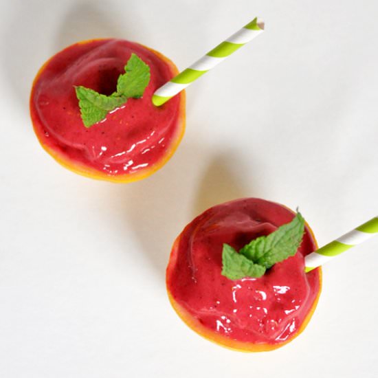 Raspberry Lemonade Frozen Yogurt - Recipe photo by Cherished Bliss