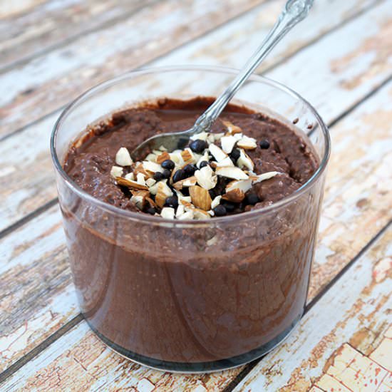 Raw Vegan “Nutella" Chia Pudding - Recipe photo by Audrey @ Unconventional Baker