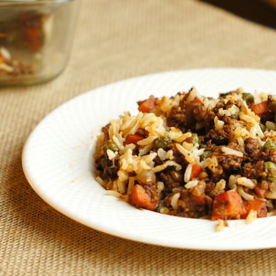 Brown Rice with Carrots & Peas - Recipe photo by Maniche