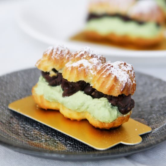 Eclairs with Matcha Green Tea - Recipe photo by thetastybite