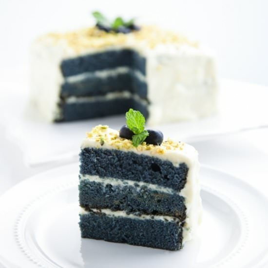 Royal Blue Velvet Cake - Recipe photo by moonberry