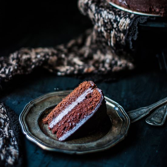 Dark Chocolate Layer Cake - Recipe photo by Parttimechef