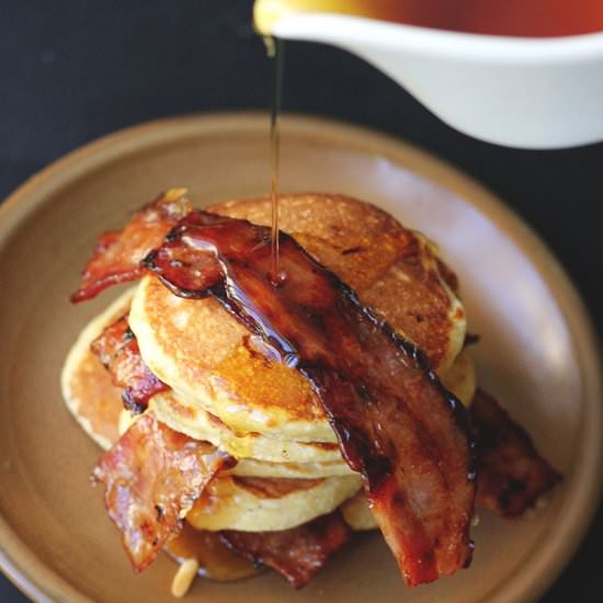 Cornmeal Greek Yoghurt Pancakes - Recipe photo by Sarah-TheSugarHit