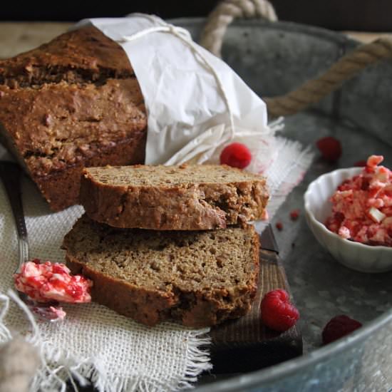 Cinnamon Sugar Banana Pecan Bread - Recipe photo by Running to the Kitchen