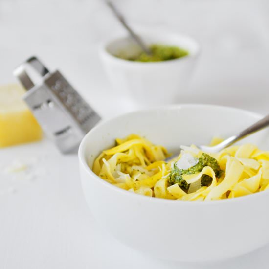 Pasta purslane pesto - Recipe photo by Andrea Janssen