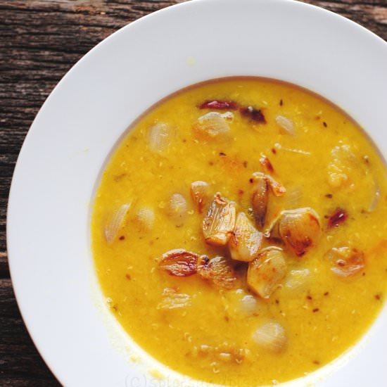 Lentil soup with radhuni - Recipe photo by Soma