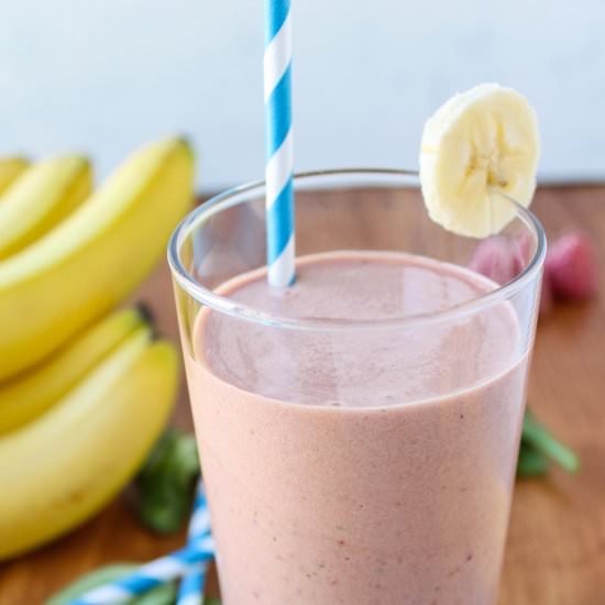 Strawberry Mango Protein Smoothie - Recipe photo by The Food Charlatan