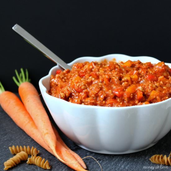 "Lightened Up" Meat Sauce - Recipe photo by April@LifeofPlenty