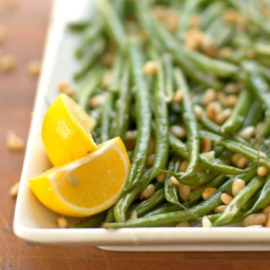 Green Beans with Pine Nuts - Recipe photo by 2Teaspoons