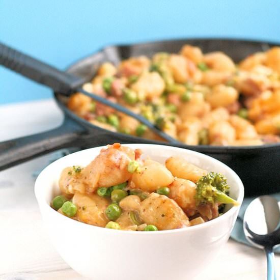 Skillet Ham & Cheese Gnocchi - Recipe photo by lcrowther