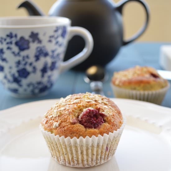 Banana & Raspberry Muffins - Recipe photo by Bocadinhos de Acucar