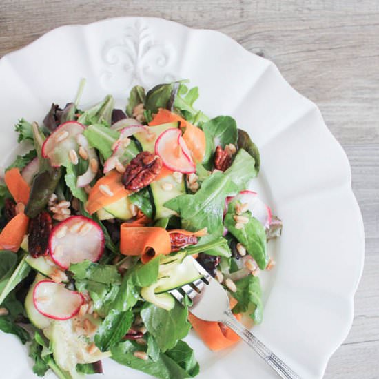 Shaved Vegetable Salad w/Farro - Recipe photo by domesticateme