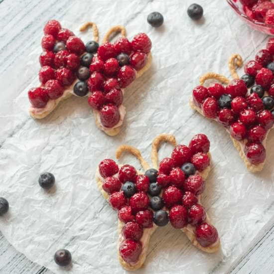 Cream Cheese Berry Butterfly Tarts - Recipe photo by roxyskitchen
