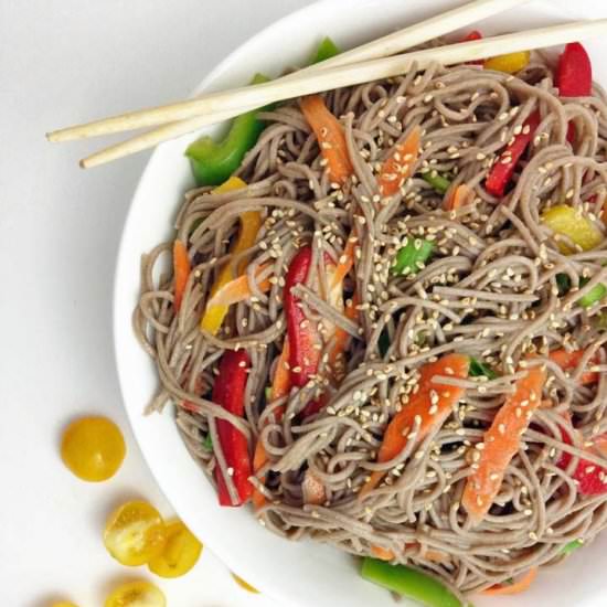 Soba Noodle Salad with Rice Wine - Recipe photo by ieatthereforeicook