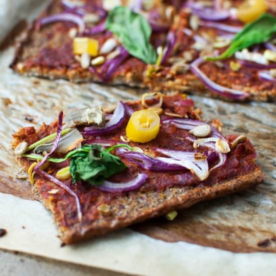 Gluten-Free No-Knead Pizza - Recipe photo by Minty Chai