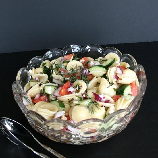 Orecchiette Greek Pasta Salad - Recipe photo by recipesfoodandcooking