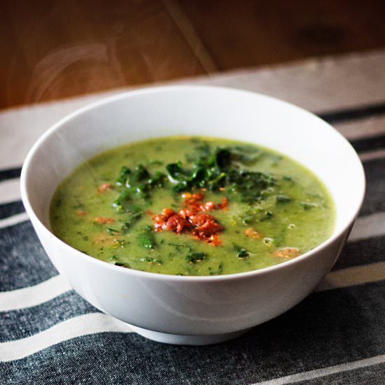 Smokey Chorizo & Kale Soup - Recipe photo by thepinkdumpling