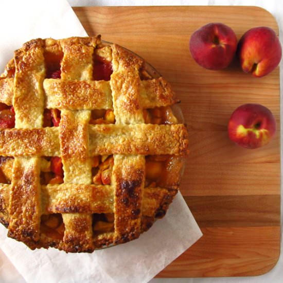 Classic Peach Pie - Recipe photo by Happy Food Happy Home