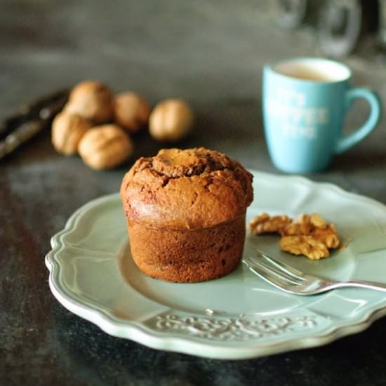 Coffee Walnut Muffins - Recipe photo by Healthy Epicurean
