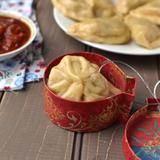 Vegetarian Momos - Recipe photo by Pavani