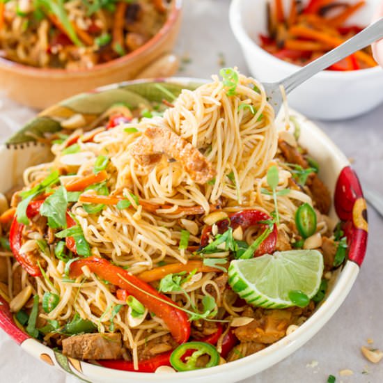 Crockpot Chinese Pork with Noodles - Recipe photo by jocooks