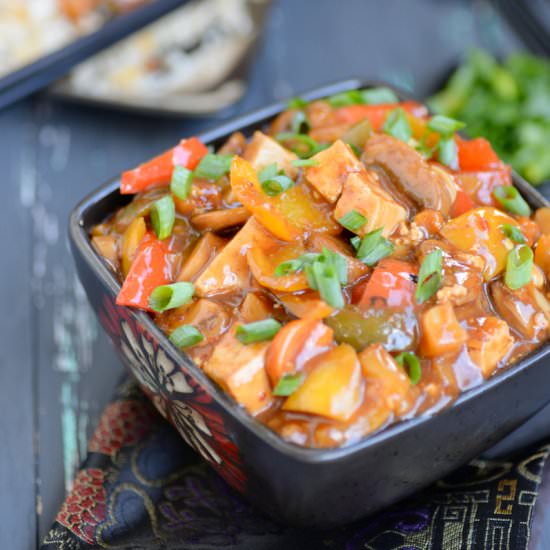 Sweet and Sour vegetables and tofu - Recipe photo by Whiskaffair