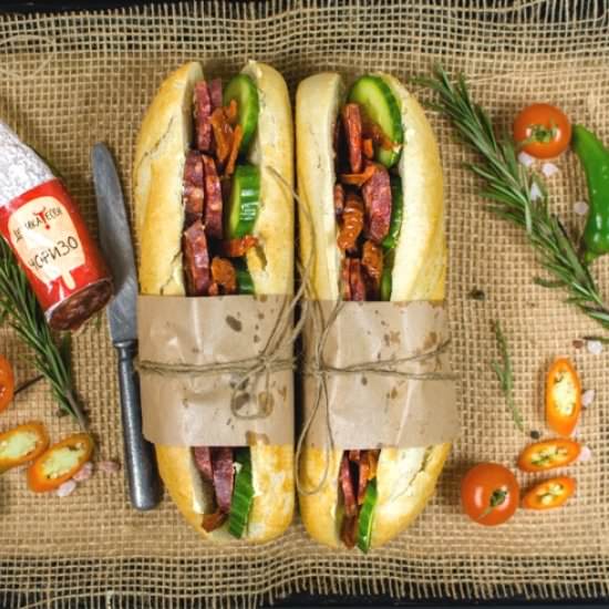 Chorizo sandwich - Recipe photo by veselina zheleva