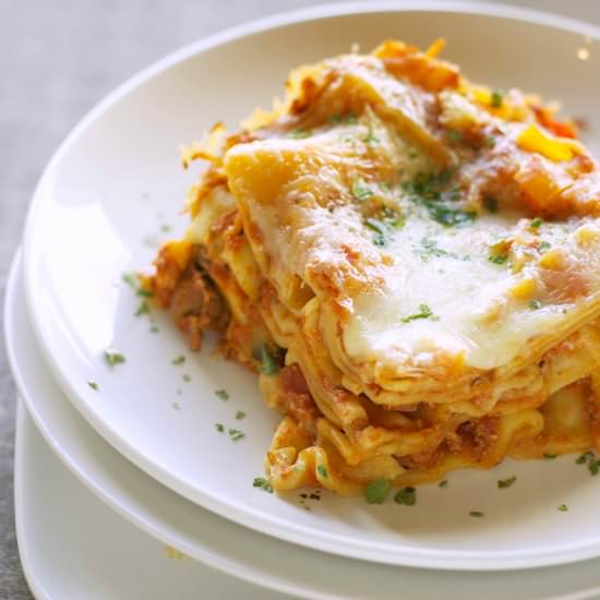 Crockpot Veggie Lasagna - Recipe photo by slowcookergourmet