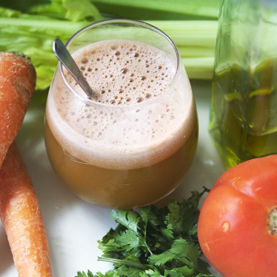Tomato Cilantro Juice - Recipe photo by the pescetarian and the pig