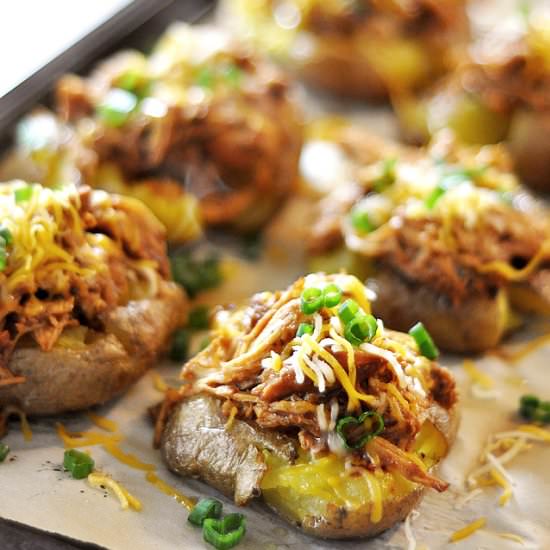 BBQ Chicken Smashed Potatoes - Recipe photo by Cherished Bliss
