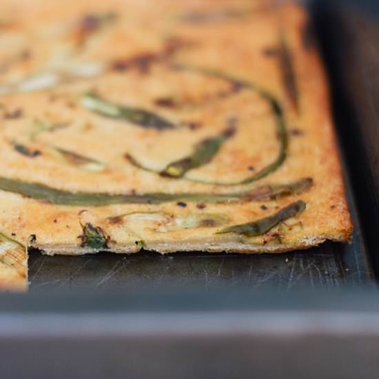 Lemon Asparagus Farinata - Recipe photo by irinawang