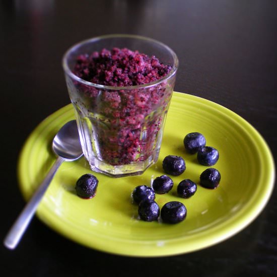 60-Second Blueberry Granita - Recipe photo by Karen Maginnis