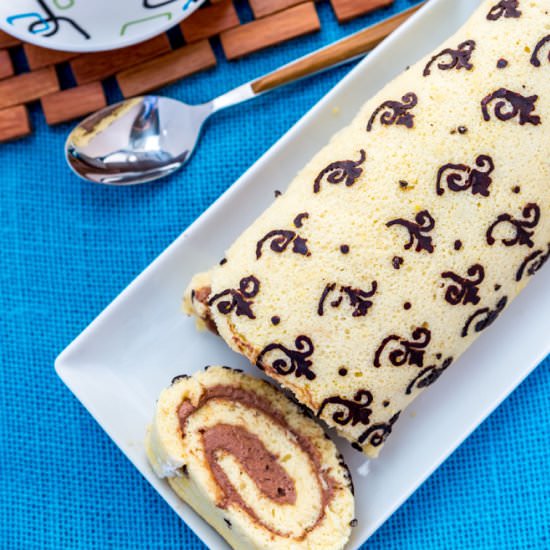 Patterned Swiss Roll Cake - Recipe photo by cookwithmanali