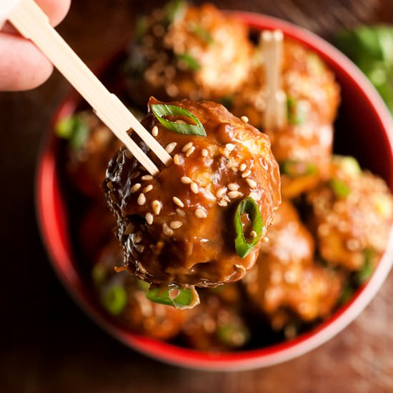 Asian Chicken Meatballs - Recipe photo by kimshealthyeats
