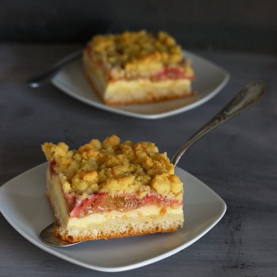 Rhubarb and Custard Streusel Cake - Recipe photo by Herb.s
