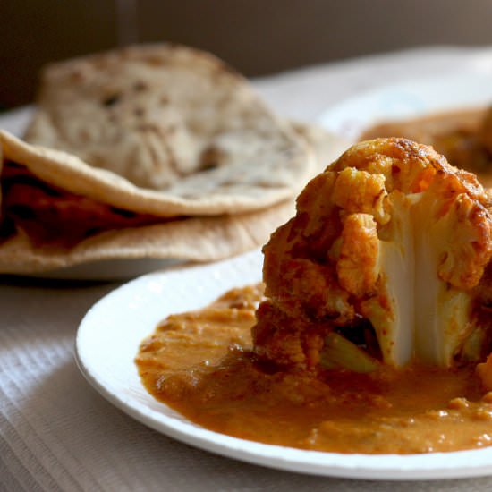 CAULIFLOWER MUSSALAM – Roasted Cauliflower - Recipe photo by shananya23