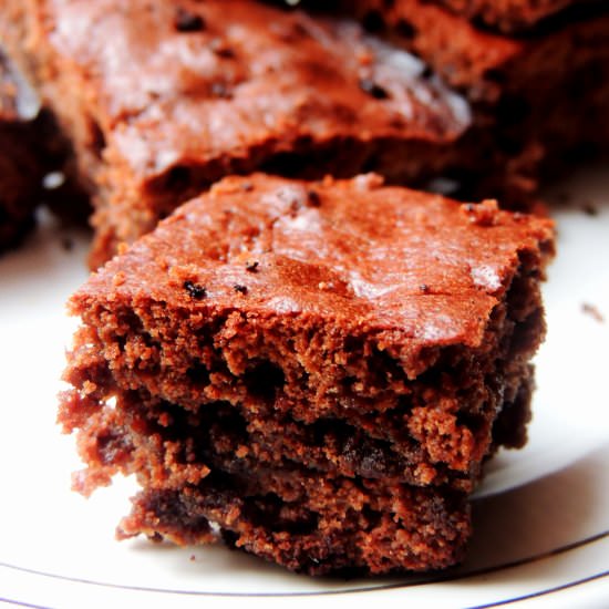 Dark Chocolate Chunk Brownies - Recipe photo by thesundayfoodapprentice