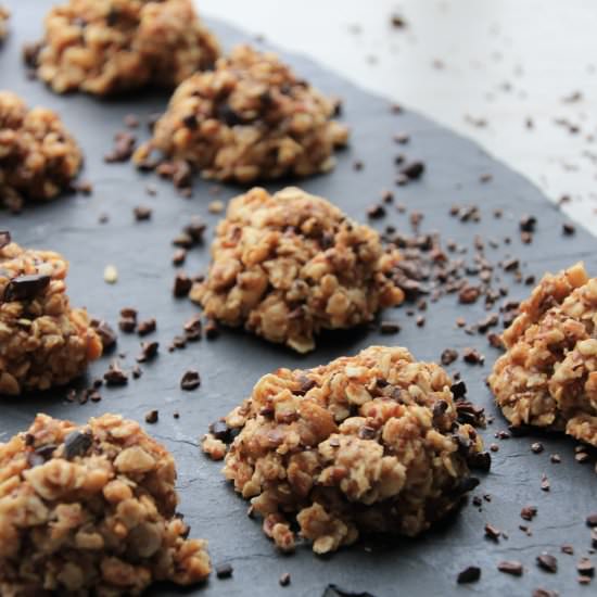 Peanut Butter & Cacao Nib Clusters - Recipe photo by NaturallySassy