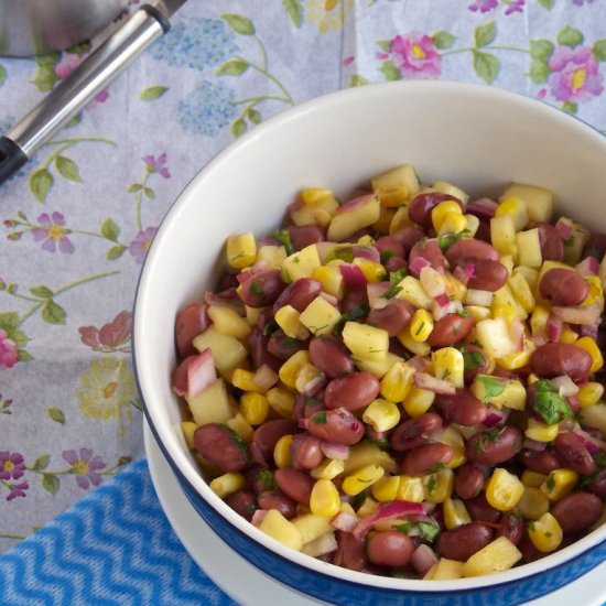 Mixed Bean Herbed Salad - Recipe photo by themagicsaucepan