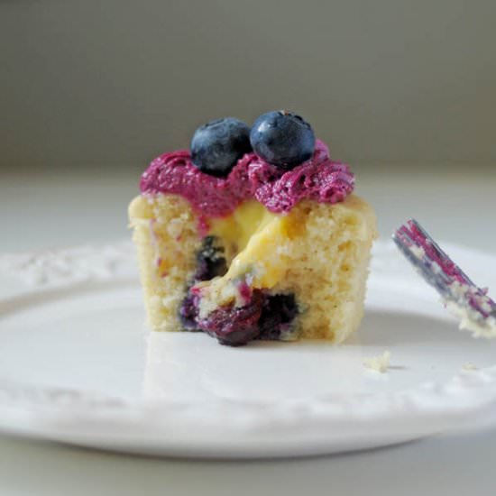 Blueberry & Lemon Cupcakes - Recipe photo by loveandduckfat