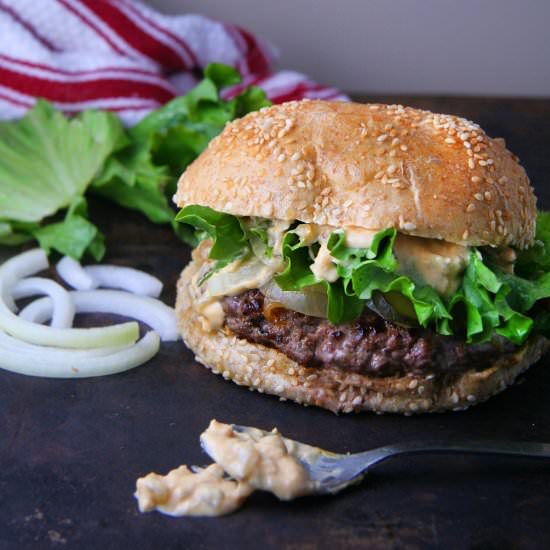 Beef Burgers with Smashing Sauce - Recipe photo by portandfin