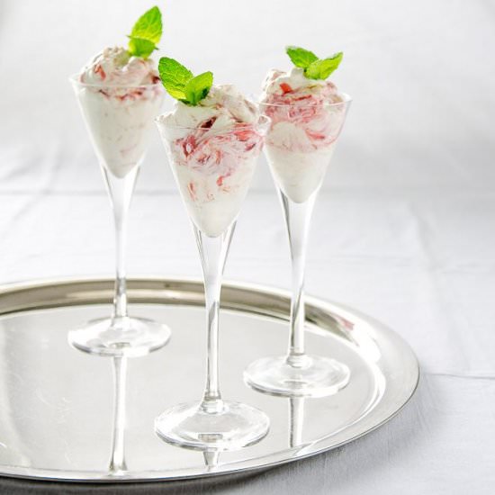 Rhubarb Syllabub with Cardamon - Recipe photo by jo.